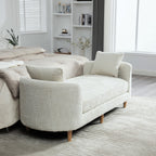 Modern Upholstered End of Bed Bench with Armrests