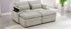 Loveseat Sofa 70.9" Convertible with Ottoman and USB Ports