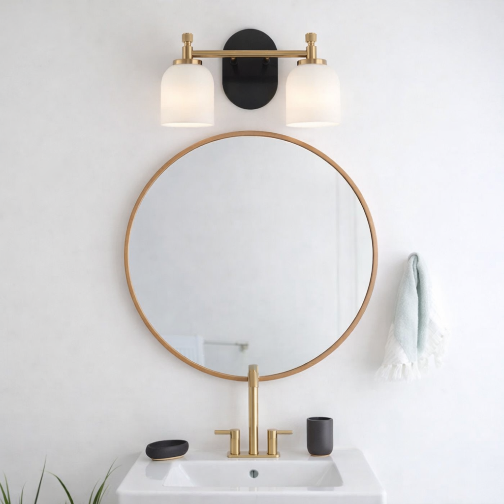 Vortex Traditional Style Two Lights Vanity Over Bathroom Mirror Wall Sconce