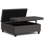 Harrison 40 Inch Wide Large Square Coffee Table Storage Ottoman