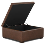 Gabbie 36 Inch Wide Square Coffee Table Storage Ottoman