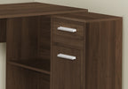 L-Shaped Computer Desk with Storage Drawers