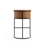 Cosmopolitan Metal Upholstered Barstool in Camel