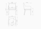 Gansevoort Wood Vegan Leather Armchair in Pewter