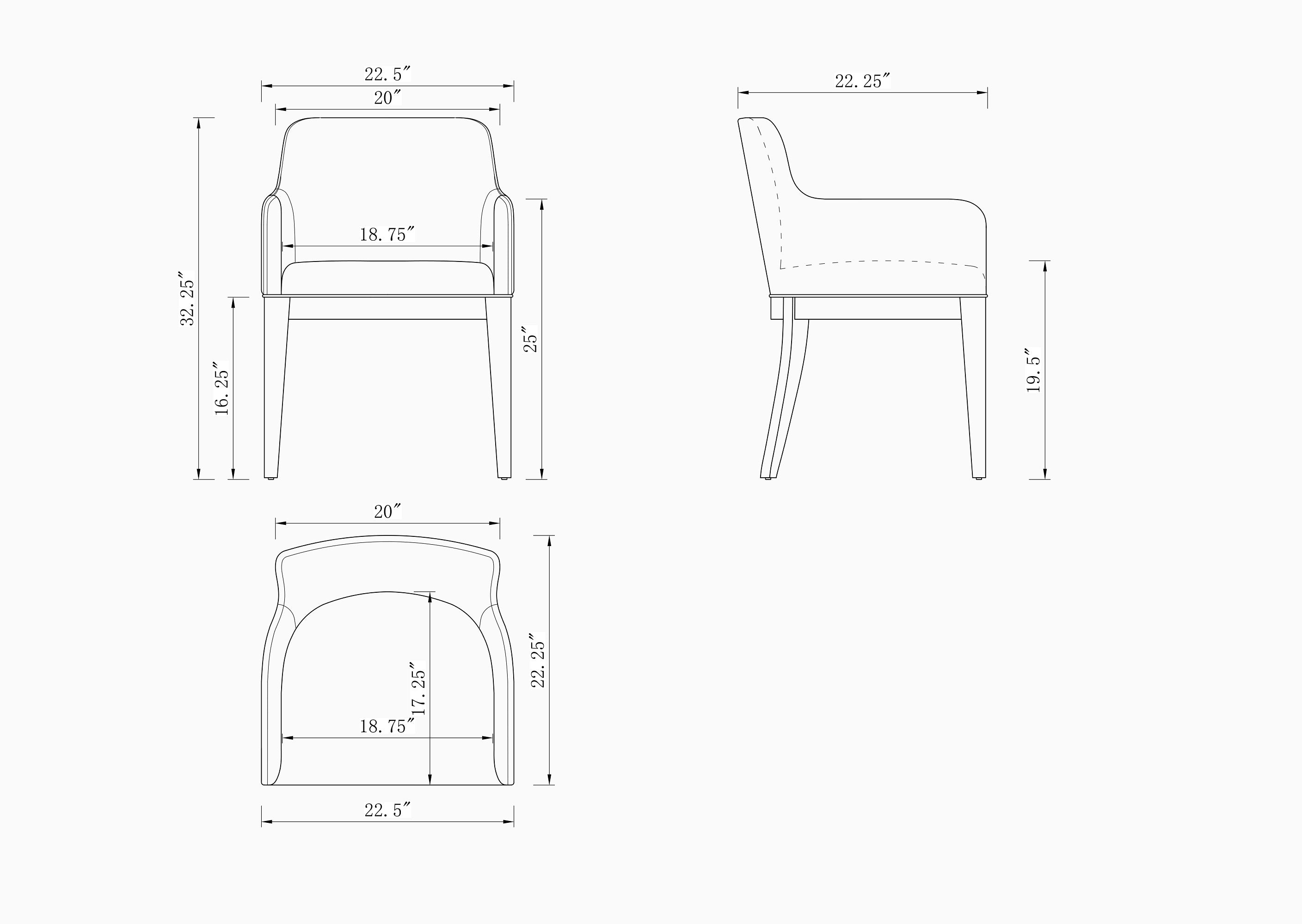 Gansevoort Wood Vegan Leather Armchair in Pewter