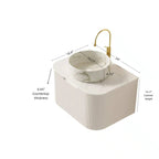 DINA 24" Bathroom Vanity & Sink, Floating Curved Edges