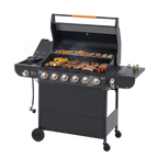6 Burner BBQ Propane Gas Grill with Side Burner