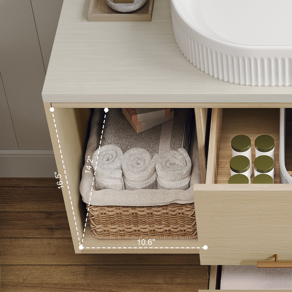 Modern 39.3 Wall-Mounted Bathroom Vanity