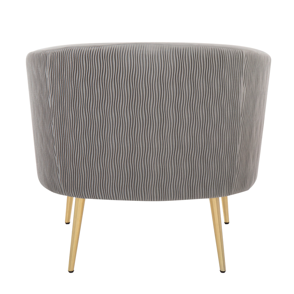 Pleated Waves Contemporary Accent Chair