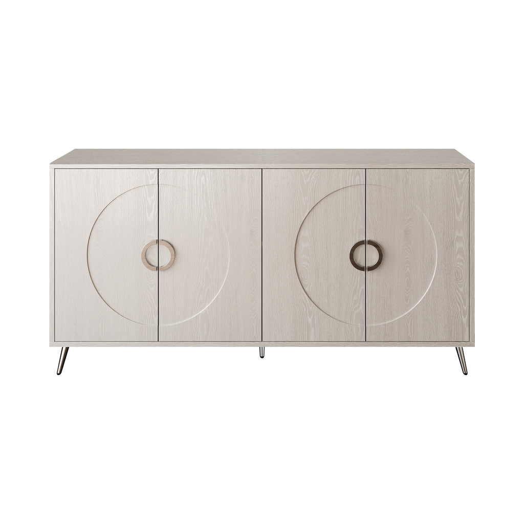 Modern Lacquered 4 Door Wooden Cabinet Sideboard Buffet