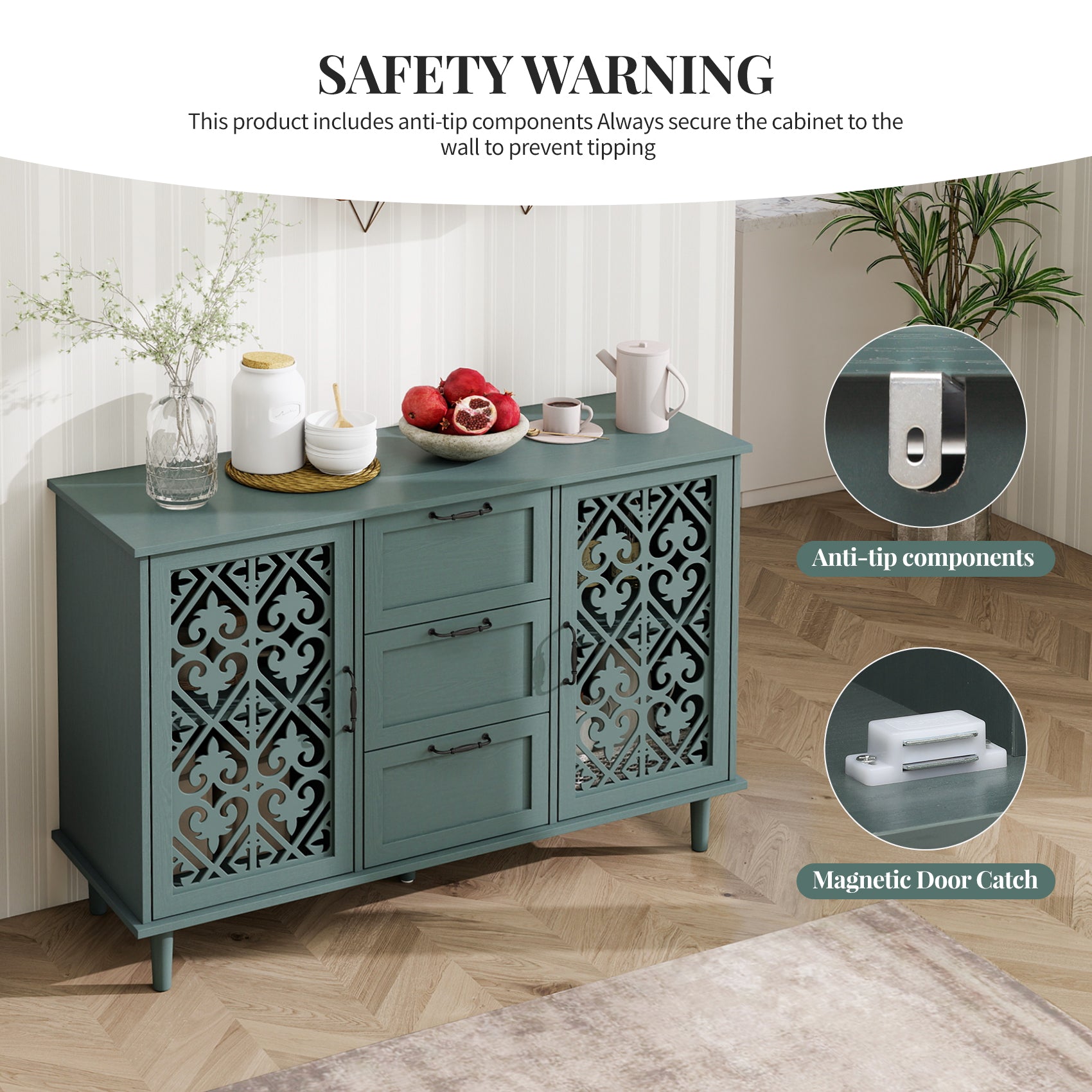 2 Door 3 Drawer Cabinet