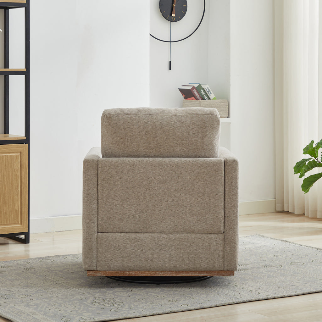 30.5"W Square Upholstered Swivel Accent Chair