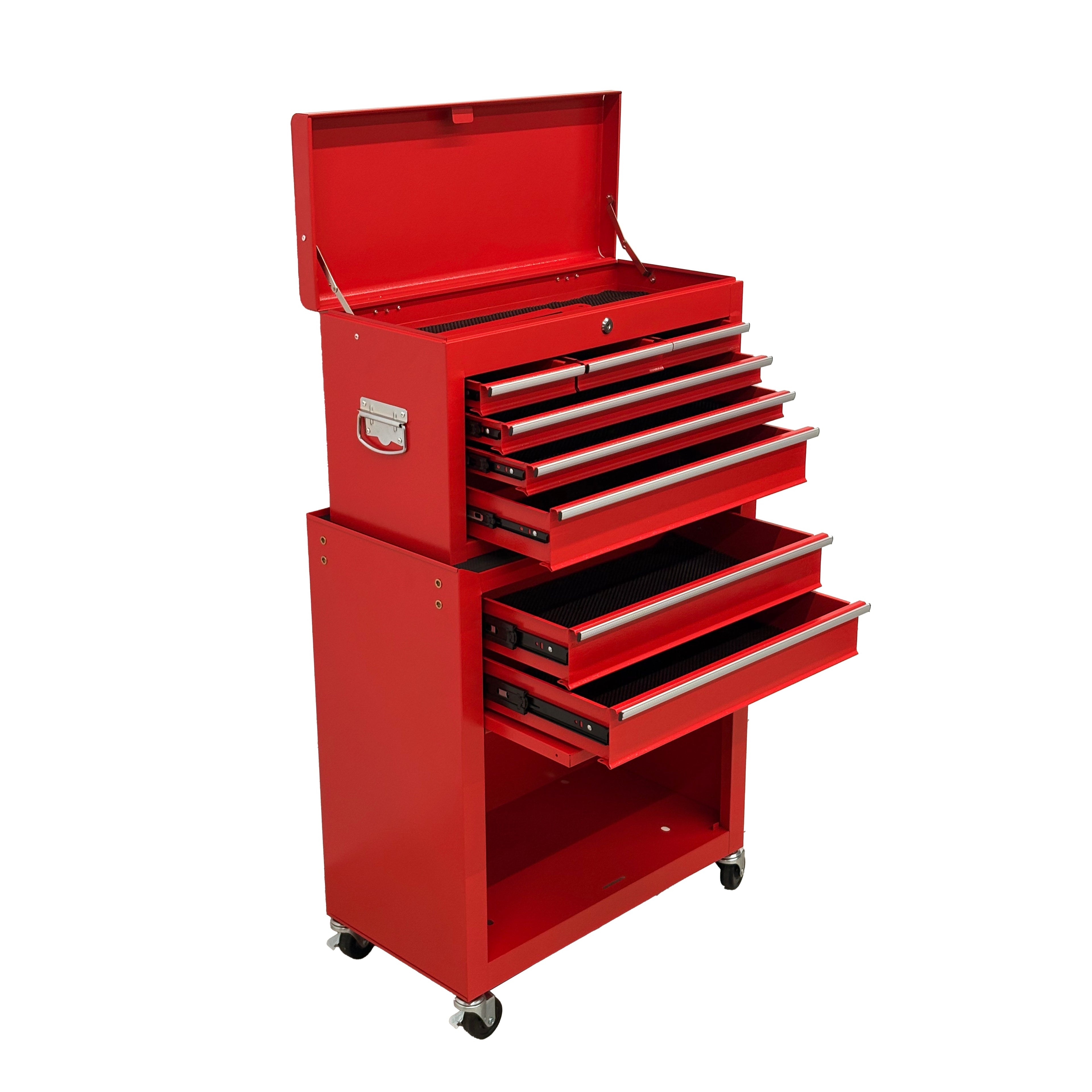 8-Drawer High-Capacity Rolling Tool Chest - Red