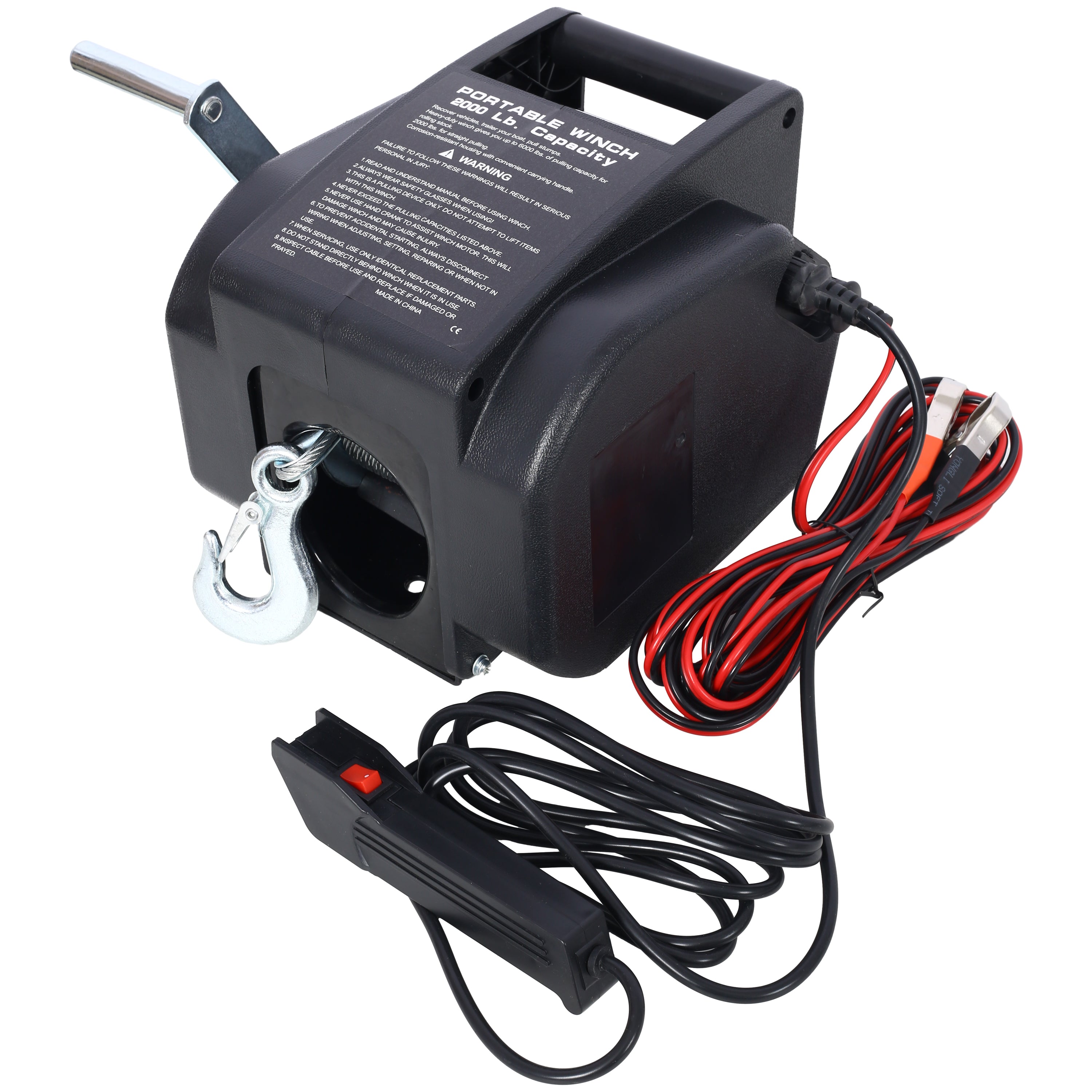 12V 2000lbs Electric Trailer Winch