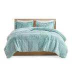 King/Cal King Shaggy Long Fur Comforter Mini Set