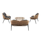 Pine 4-Piece Conversation Set