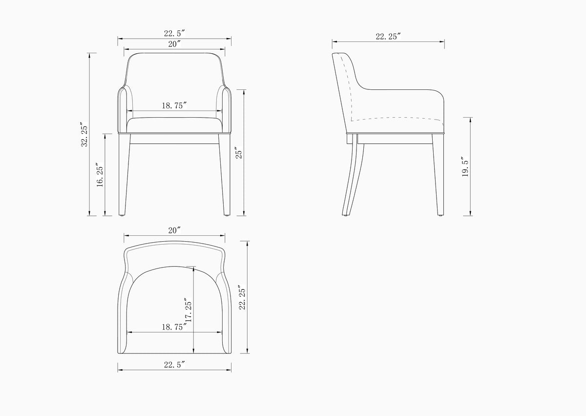Gansevoort Wood Vegan Leather Armchair