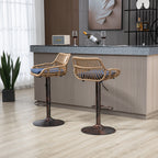 Modern Swivel Bar Stools Set of 2 Adjustable Counter Height Chairs