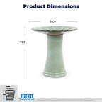 Handmade Glazed Ceramic Bird Bath