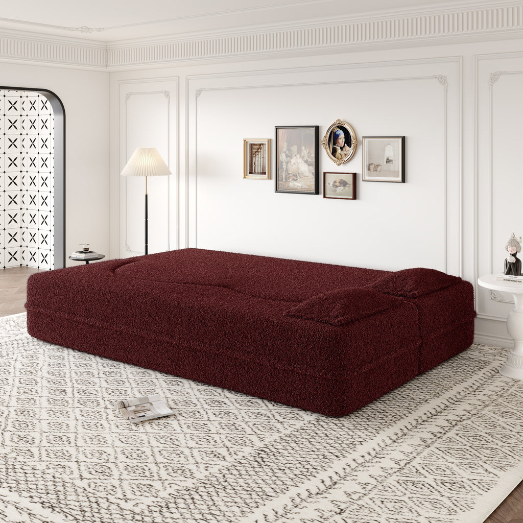Modern Floor Sofa with 2 Pillows