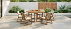 TREXM Patio Dining Table Set for 6