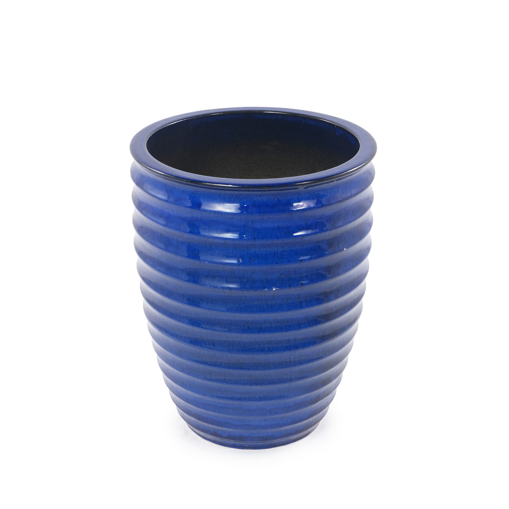 Handmade Sapphire Ceramic Garden Pot