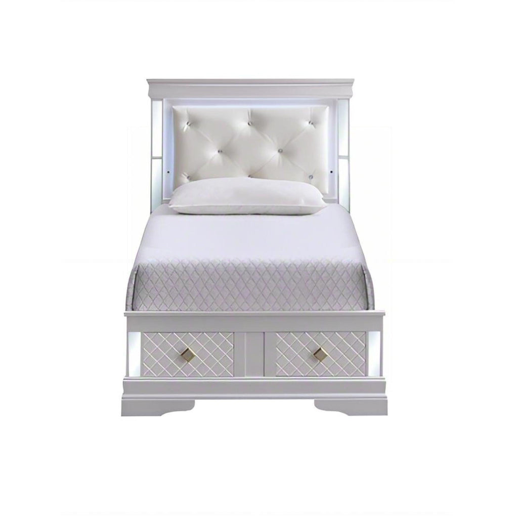 Verona G6735B-TSB Twin Bed in Pearl