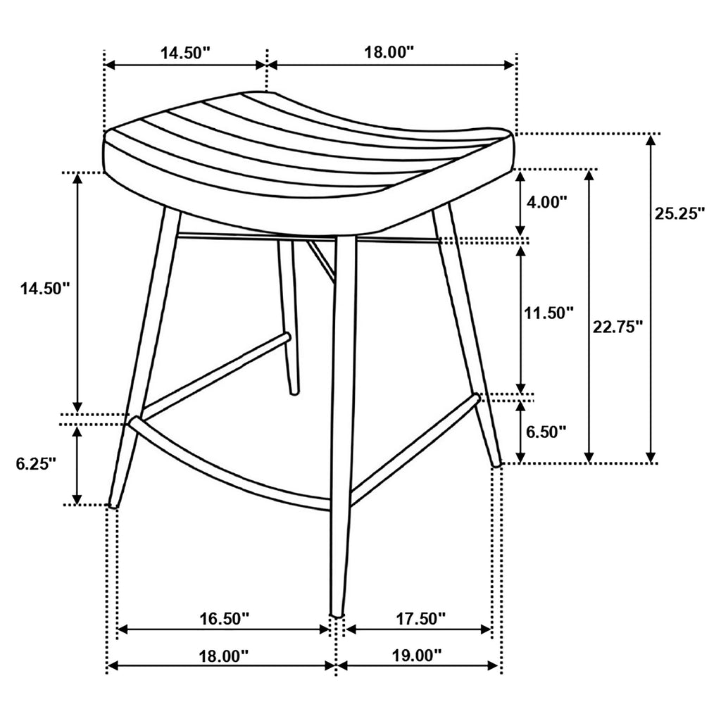 Ridgeway Leather Counter Stools Set of Two
