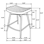 Ridgeway Leather Counter Stools Set of Two