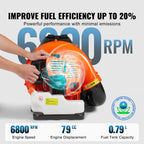 Backpack Leaf Blower 79CC 2-Cycle Gas Leaf Blower