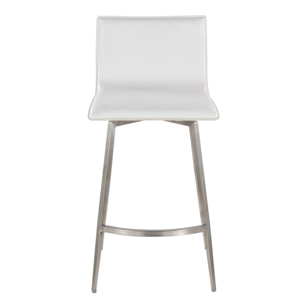 26" Upholstered Contemporary Fixed-Height Counter Stool Set