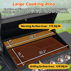 6 Burner BBQ Propane Gas Grill with Side Burner