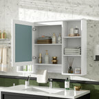 3-in-1 Bathroom Mirror Cabinet - 41-inch Wall Mounted