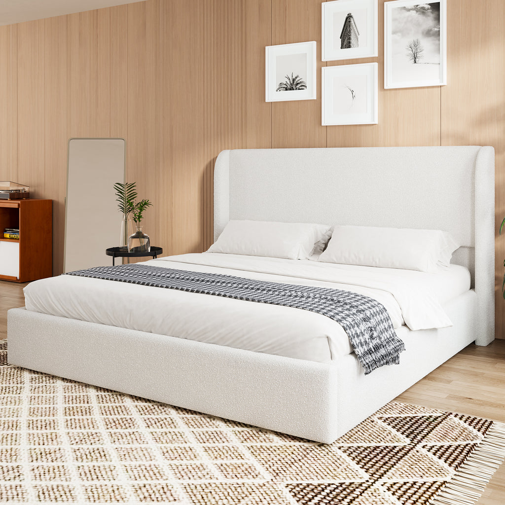 King Size Boucle Bed Frame
