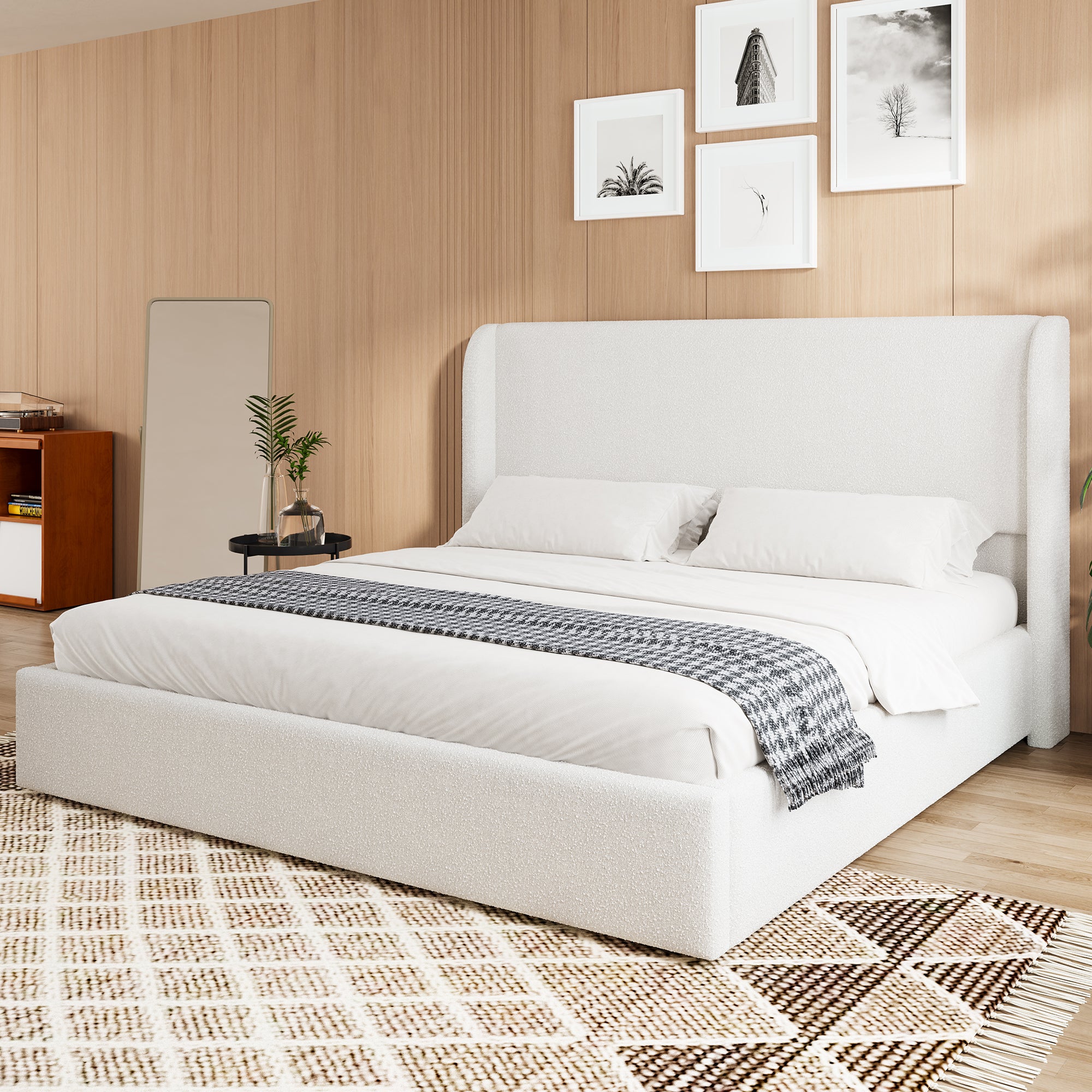 King Size Boucle Bed Frame