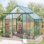 8x8 FT Double Door Polycarbonate Greenhouse