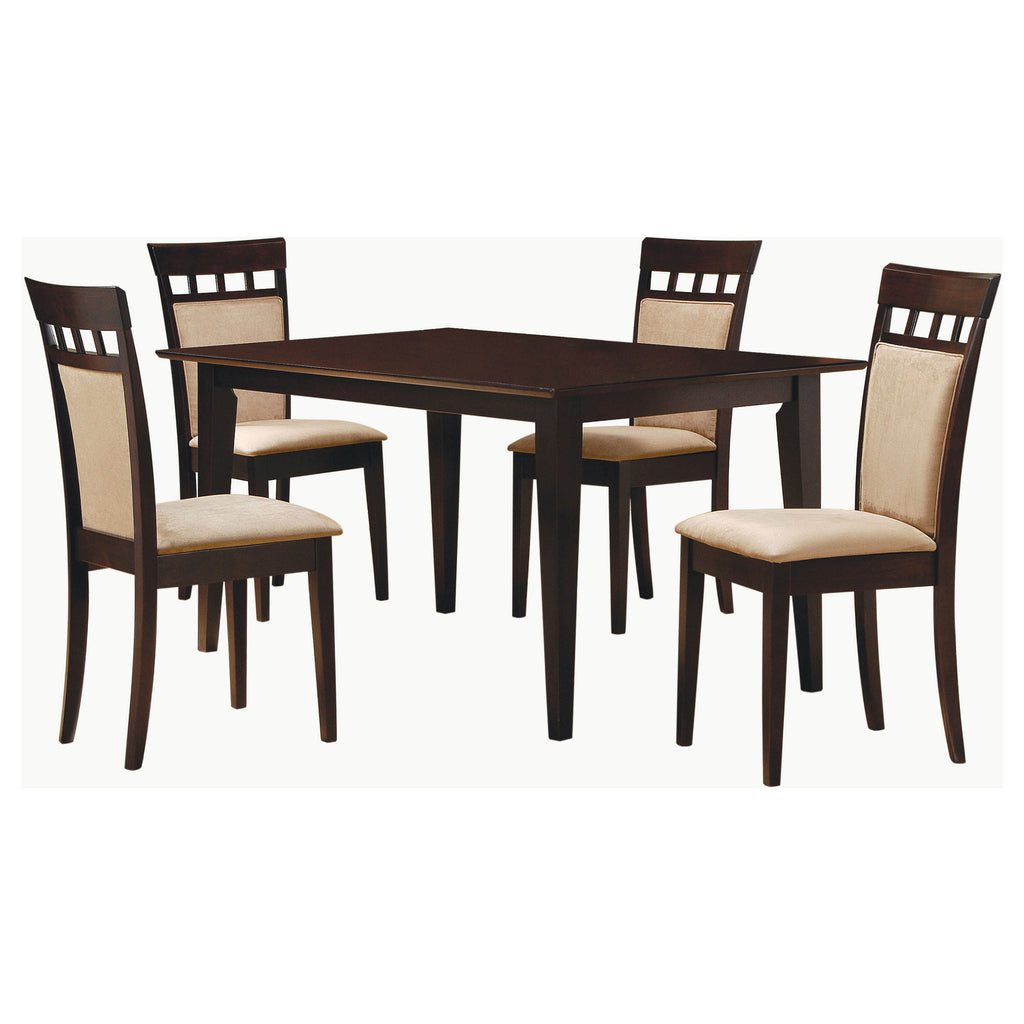 Gianna Cappuccino 5-Piece Rectangular Dining Set