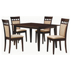 Gianna Cappuccino 5-Piece Rectangular Dining Set