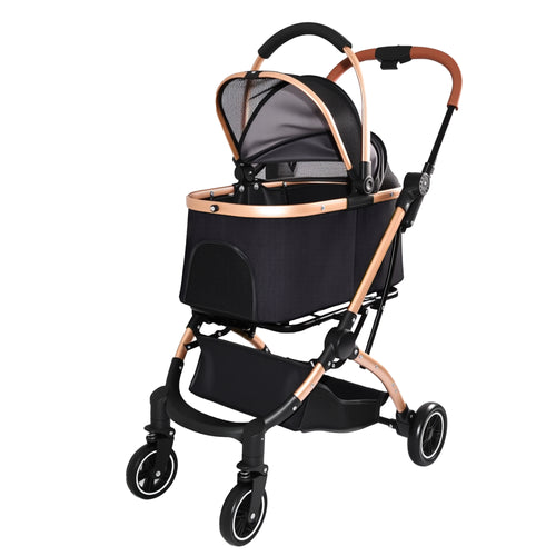 2-in-1 Detachable Pet Stroller for Dogs and Cats