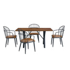 Indoor Upholstered Dining Set With Metal Legs (Set of 4)