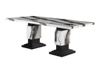 Stacey Zebra White/Black Dining Table