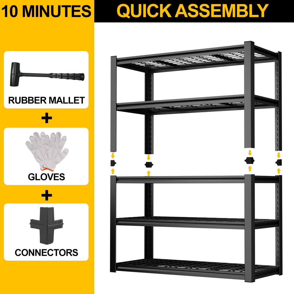 59 Inches Metal Garage Storage Rack