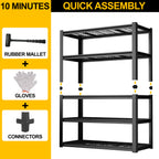 59 Inches Metal Garage Storage Rack