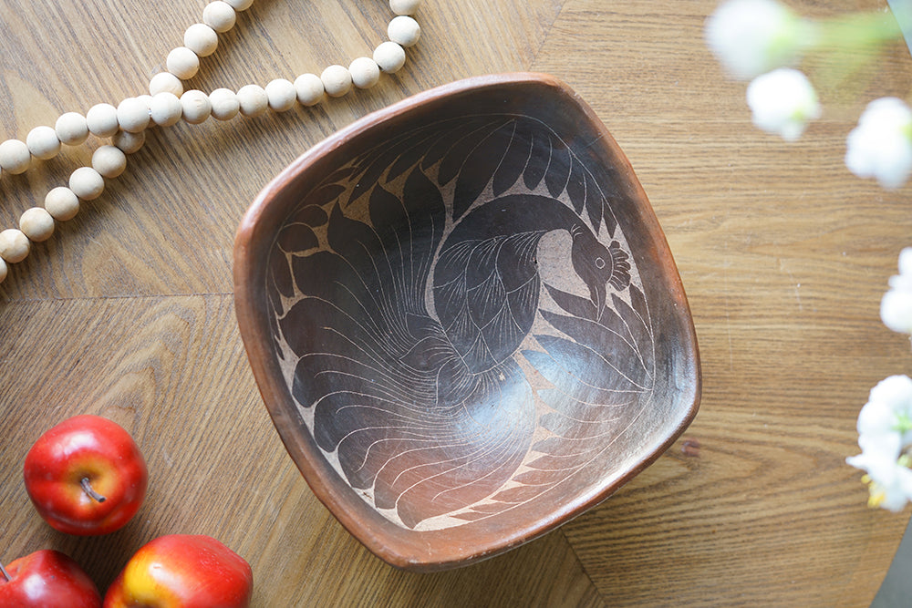 Artisanal Terracotta Decorative Bowl