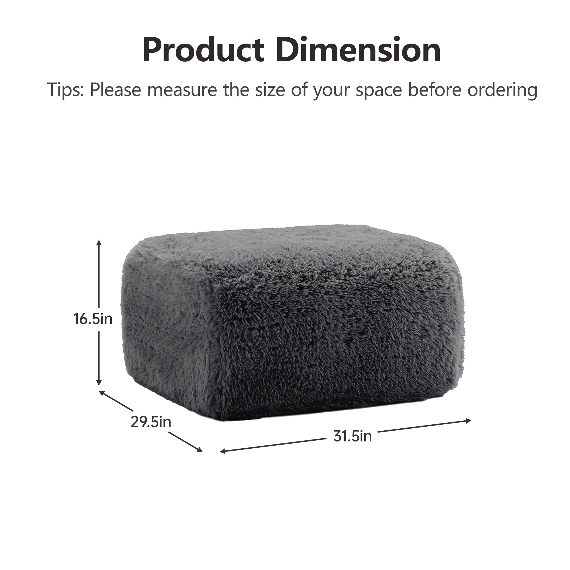 Aviana Ottoman Plush Fabric - Dark