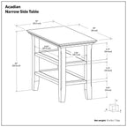 Acadian Narrow Side Table
