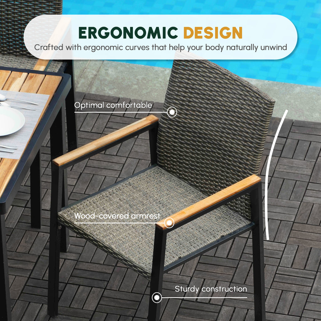 All Weather 7-Piece Patio Dining Table Set