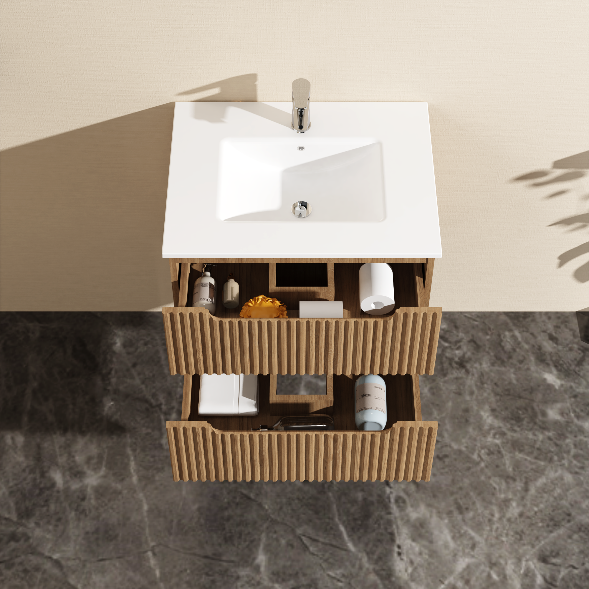 Goodyo 24" Wall-Mount Bathroom Vanity Cabinet