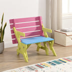Kid's Multi-Functional Arm Chair, Table + 2 Benches (All-in-one)