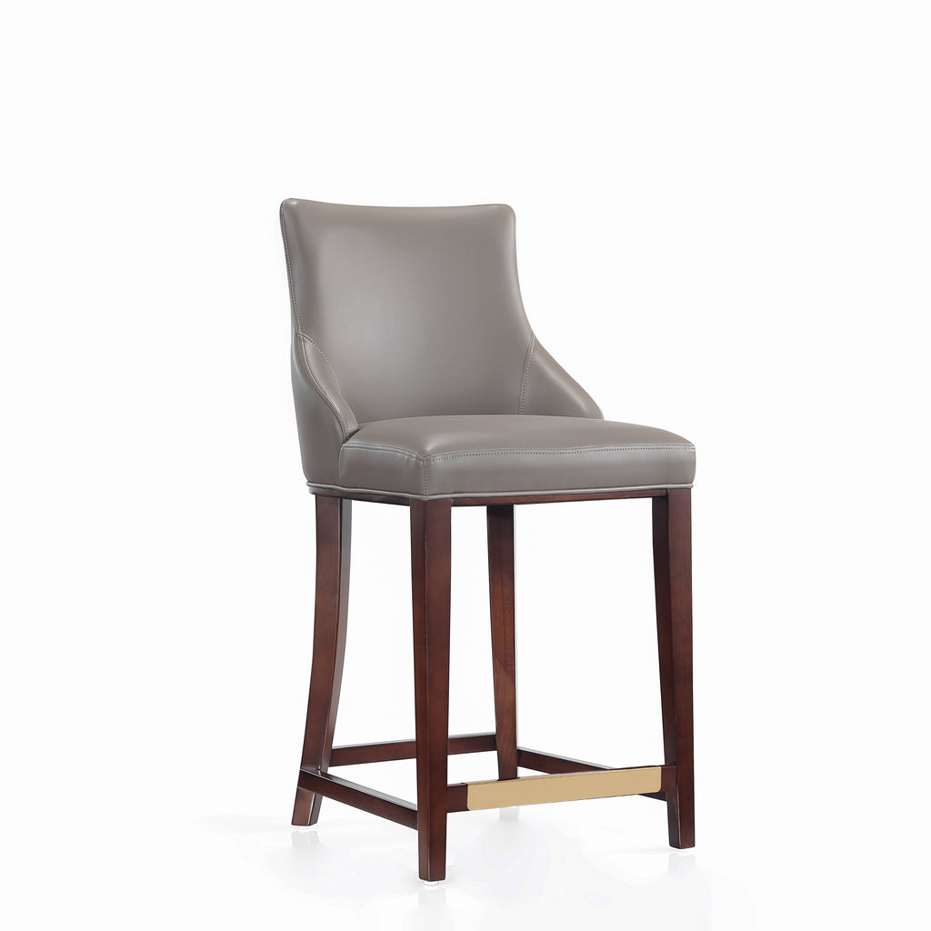 Shubert Wood Upholstered Counter Stool in Dark